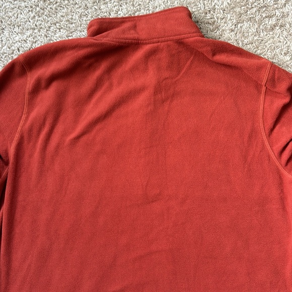 EUC Mens The North Face Fleece Glacier Burnt Orange Quarter Zip Pullover Size XL - Picture 7 of 8